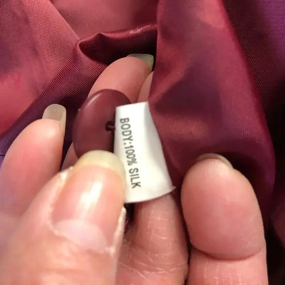 100% Silk Kay Unger Women Button Up Career Wear Shirt Blouse/Jacket Size 4 - Picture 5 of 7